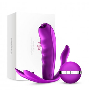 FOX - M5 Cute Fox Tongue Lick Heating Wearable Vibrators (Chargeable - Purple)